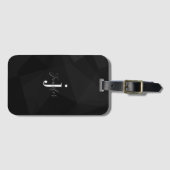 Monogramm-Initialen der Black Modern Classy Indivi Gepäckanhänger (Vorderseite (Horizontal))