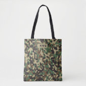 Monogramm-Initialen der Camouflage Tarnmuster Tasche (Vorderseite)