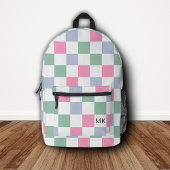 Monogramm-Initialen der niedlichen Girly Pastel-Ka Bedruckter Rucksack