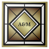 Monogramm-Initialen Fliese (Vorderseite)