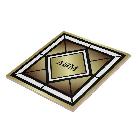 Monogramm-Initialen Fliese (Seite)