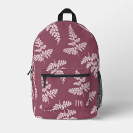 Monogramm-Initialen für das hübsche rosa Naturemus Bedruckter Rucksack