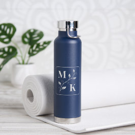 Monogramm-Initialen für einfache Pflanze Trinkflasche