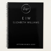 Monogramm-Initialen für Firmenlogos Schwarz 2024 Planer (Vorderseite)