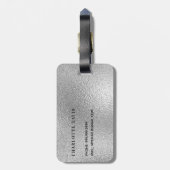 Monogramm-Initialen für lila Glitzer Gepäckanhänger (Rückseite vertikal)