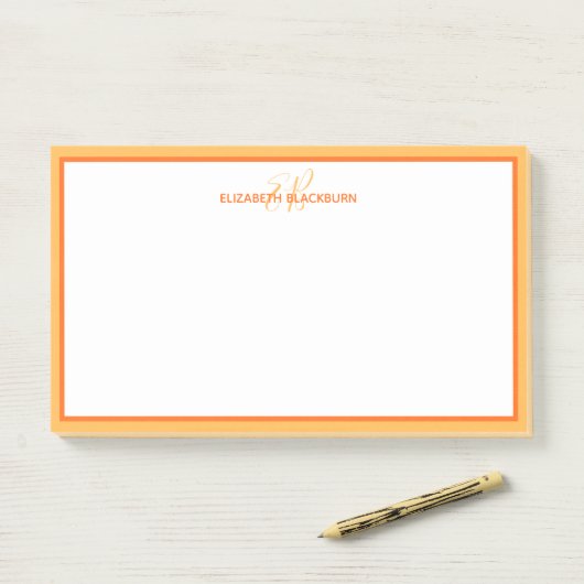 Monogramm-Initialen für personalisierte Bezeichnun Post-it Klebezettel (Auf Schreibtisch)