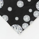 Monogramm-Initialen für Schwarz-weiße Diamanten Fleecedecke (Ecke)