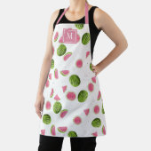 Monogramm-Initialen für Sommerpink und Grüne Wasse Schürze (InSitu)