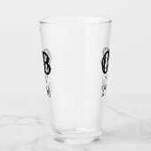 Monogramm Initialen Geburtstagsglas Glas (Links)