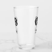 Monogramm Initialen Geburtstagsglas Glas (Rechts)