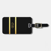 Monogramm-Initialen Gepäckanhänger (Vorderseite horizontal)