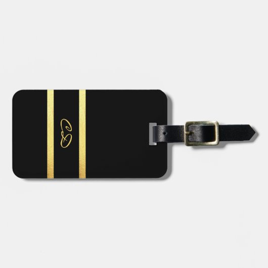 Monogramm-Initialen Gepäckanhänger (Vorderseite horizontal)