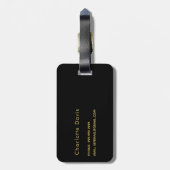 Monogramm-Initialen Gepäckanhänger (Rückseite vertikal)