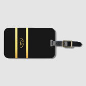 Monogramm-Initialen Gepäckanhänger (Vorderseite (Horizontal))