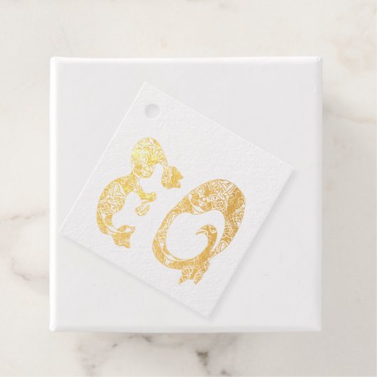 Monogramm-Initialen in Kat-Englisch Geschenkanhänger (Mit Box)