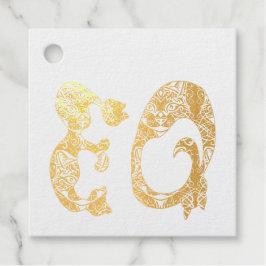 Monogramm-Initialen in Kat-Englisch Geschenkanhänger