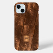 Monogramm-Initialen Kupferfolie aus metallischen I Case-Mate iPhone Hülle (Rückseite)