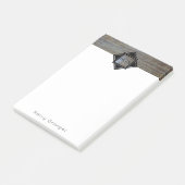 Monogramm-Initialen männlich für rustikales Holz Post-it Klebezettel (angewinkelt)