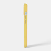 Monogramm Initialen Modern Minimal Gelb iPhone 15 Hülle (Linke Seite)