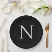 Monogramm-Initialen Name Angepasste Schwarz-weiße
