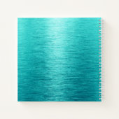 Monogramm Initialen Name Angepasstes Türkis Notizblock (Rückseite)