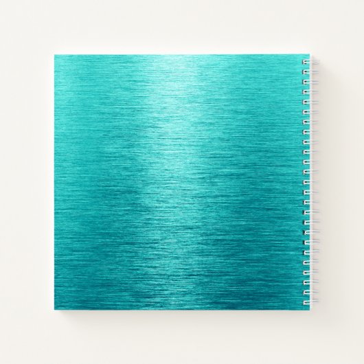 Monogramm Initialen Name Angepasstes Türkis Notizblock (Rückseite)