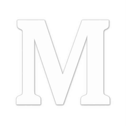 Monogramm-Initialen Name Minimalistisch Aufkleber (Vorderseite)