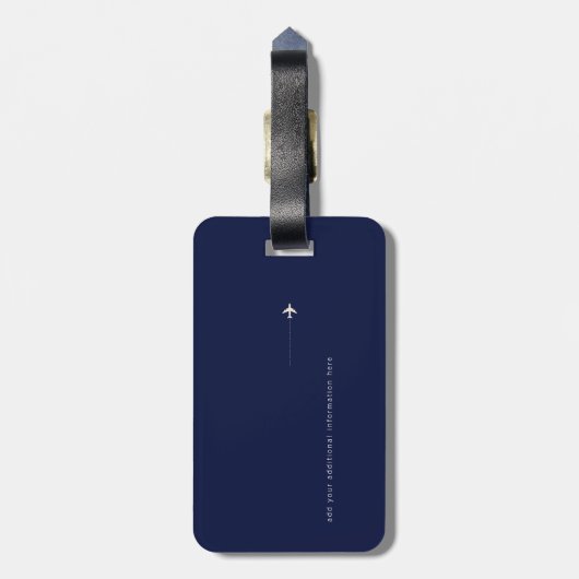 Monogramm (Initialen + Name) / mit Monogramm Reise Gepäckanhänger (Rückseite vertikal)