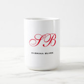 Monogramm Initialen Name Schlicht Moderne Minimali Kaffeetasse (Mittel)