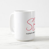 Monogramm Initialen Name Schlicht Moderne Minimali Kaffeetasse (Vorderseite Links)
