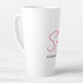 Monogramm Initialen Name Schlicht Moderne Minimali Milchtasse (Linke Ecke)