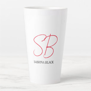 Monogramm Initialen Name Schlicht Moderne Minimali Milchtasse