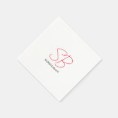 Monogramm Initialen Name Schlicht Moderne Minimali Serviette (Ecke)