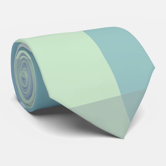 Monogramm Initialen Pastel Retro Streifen Aquamari Krawatte (Gerollt)