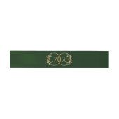 Monogramm-Initialen - Smaragd Einladungsbanderole (Flach)