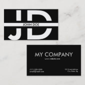 Monogramm-Initialen Visitenkarte (Vorne/Hinten)