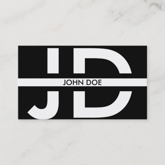 Monogramm-Initialen Visitenkarte (Vorderseite)