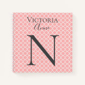 Monogramm Initialname Abstrakt Hübsch Notizblock (Vorderseite)