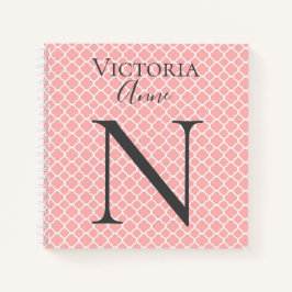 Monogramm Initialname Abstrakt Hübsch Notizblock