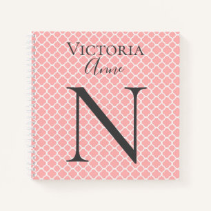 Monogramm Initialname Abstrakt Hübsch Notizblock