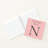 Monogramm Initialname Abstrakt Hübsch Notizblock (Innenseite)