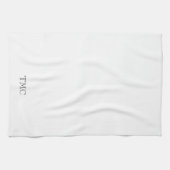 MONOGRAMM INITIALS Klassisch Schwarz-weiß zeitlos Geschirrtuch (Horizontal)