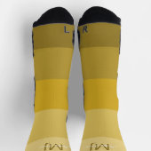 MONOGRAMM INITIALS NAME GOLD GRADIENT LINE PATTER SOCKEN (Oben)