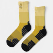 MONOGRAMM INITIALS NAME GOLD GRADIENT LINE PATTER SOCKEN (Links)