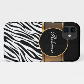 Monogramm iPhone FallZebra Case-Mate iPhone Hülle (Rückseite (Horizontal))