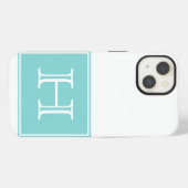 Monogramm iPhone Hülle (Rückseite (Horizontal))