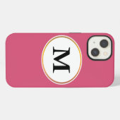 Monogramm iPhone Hülle (Rückseite (Horizontal))