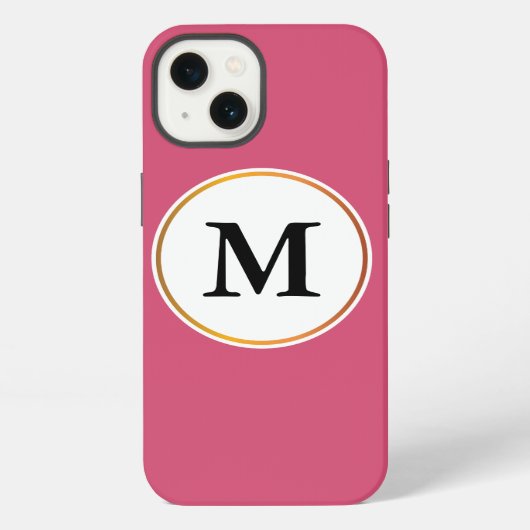 Monogramm iPhone Hülle (Rückseite)