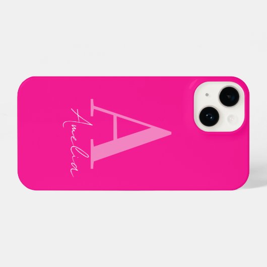 Monogramm iPhone Hülle (Rückseite (Horizontal))