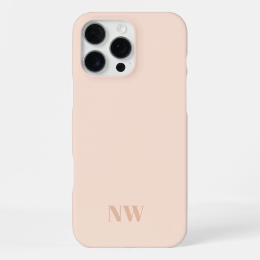 Monogramm iPhone Hülle (Rückseite)